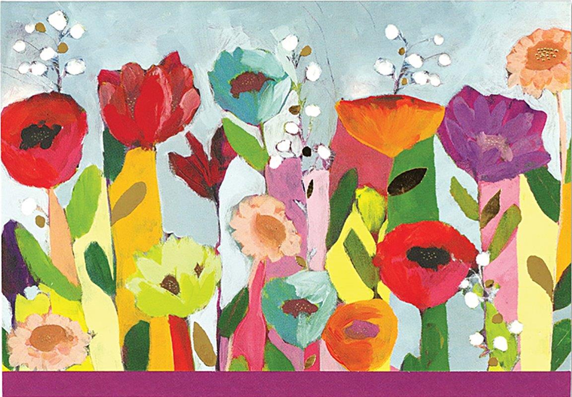 Peter Pauper Note Card Brilliant Floral