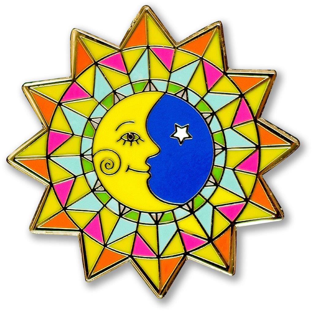 Peter Pauper Enamel Pin Sun &amp; Moon