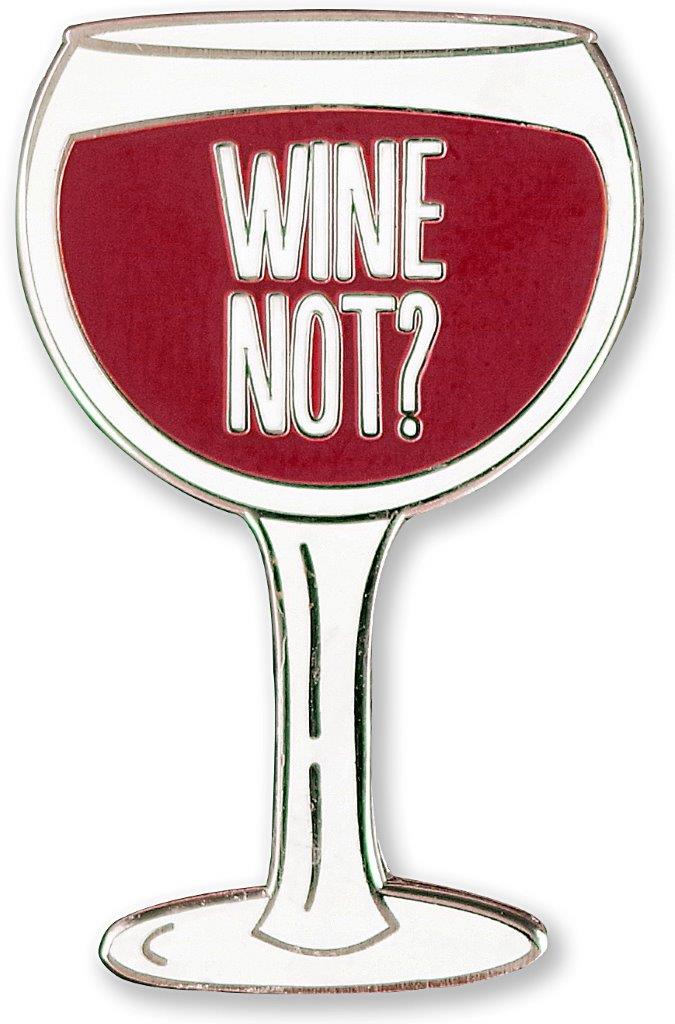 Peter Pauper Enamel Pin Wine Not?