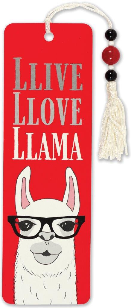 Peter Pauper Beaded Bkmk Llive Llove Llama