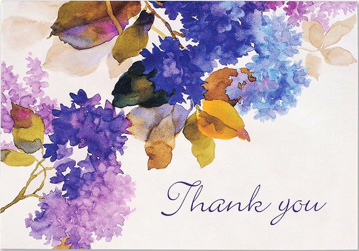 Peter Pauper Thank You Note Lilacs
