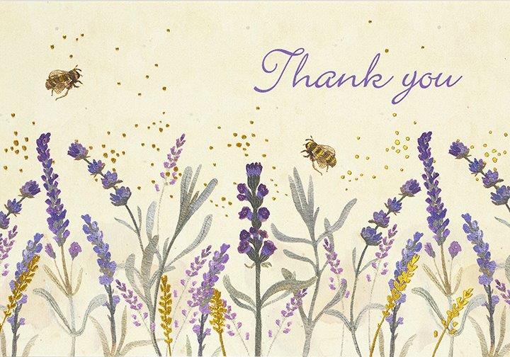 Peter Pauper Thank You Note Lavender & Honey