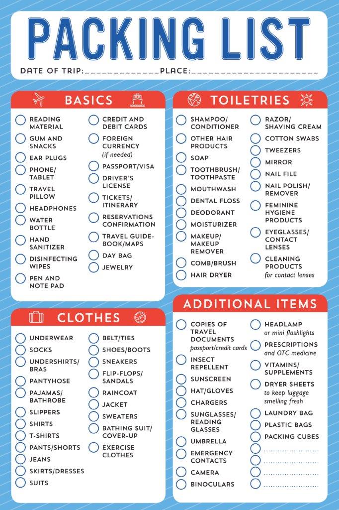 Peter Pauper Note Pad Packing List