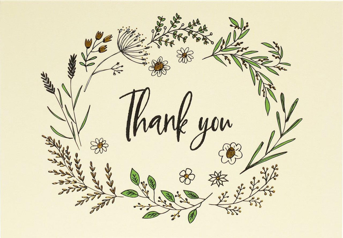 Peter Pauper Thank You Note Native Botanicals