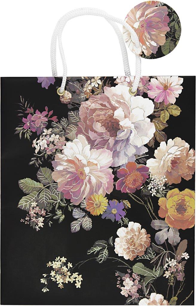 Peter Pauper Dlx Gift Bag Midnight Floral