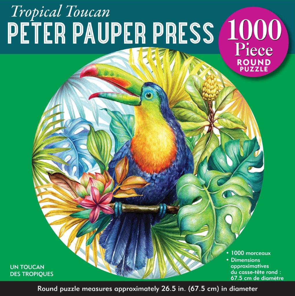 Peter Pauper Puzzle - Round Tropical Toucan 1000pc