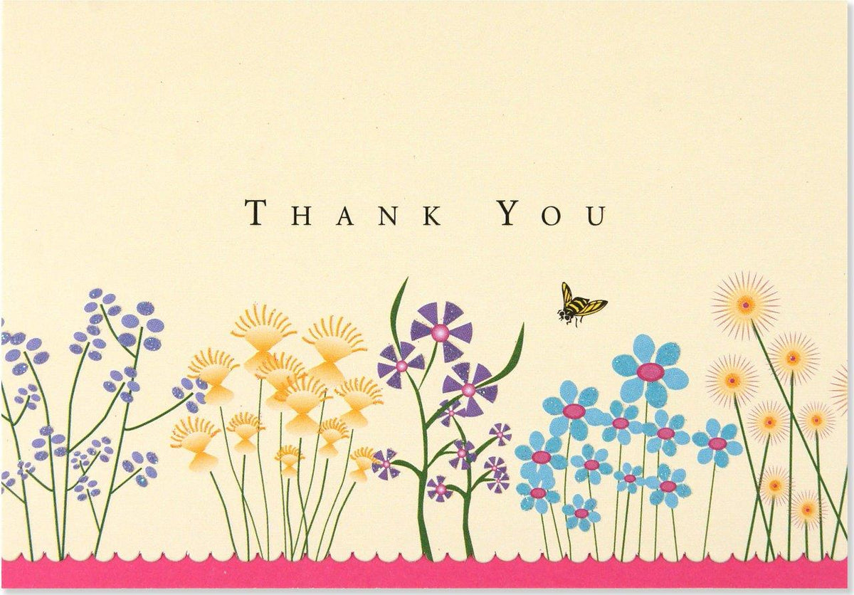 Peter Pauper Thank You Note Sparkly Garden