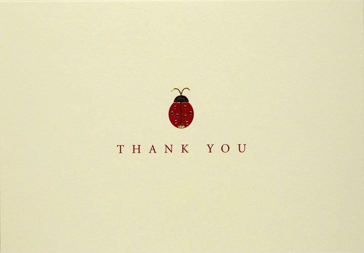 Peter Pauper Thank You Note Ladybug