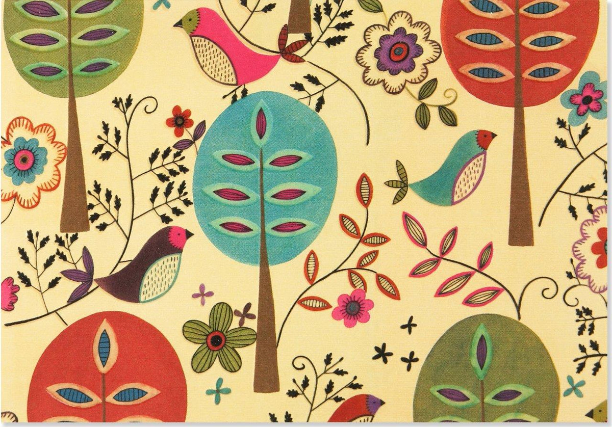 Peter Pauper Note Card Folk Art Birds