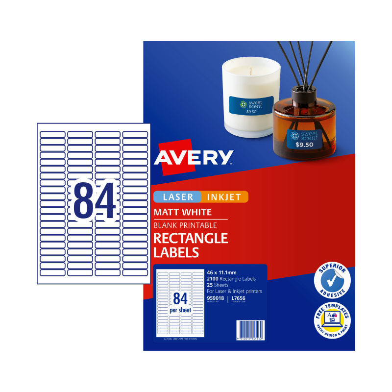 AVERY Lable 84Up 35mm L7656 Pk/25