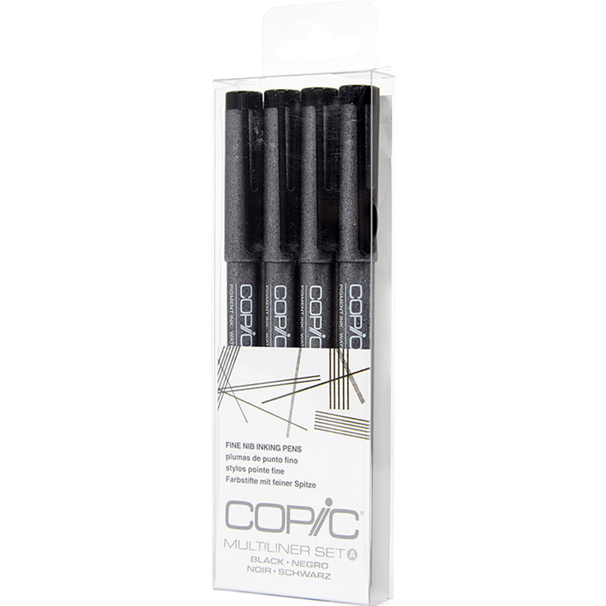 Multiliner Set Black A 0.03, 0.05, 0.1, 0.3