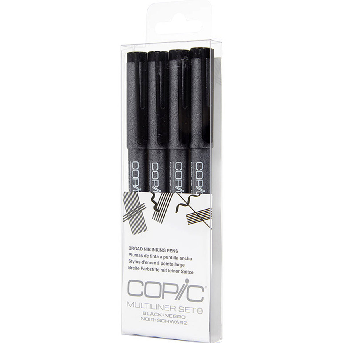 Multiliner Set Black B 0.5, 0.8, BS, BM
