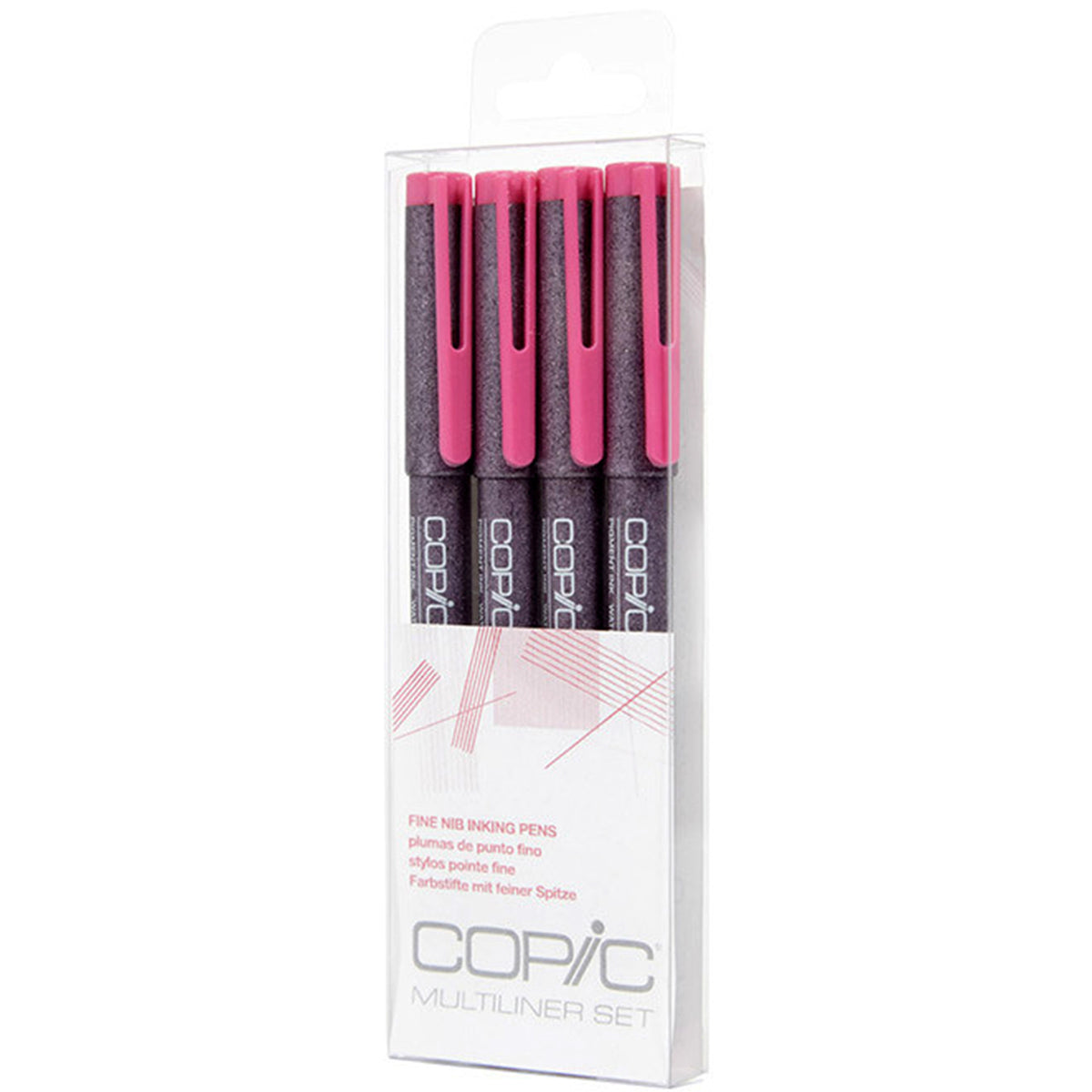 Multiliner Set Pink 0.5, 0.3, 0.1, 0.05