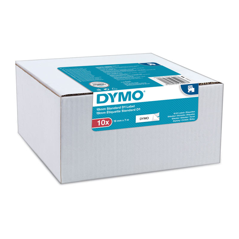 Dymo D1 Bk/Whi 12Mmx7M Pk10