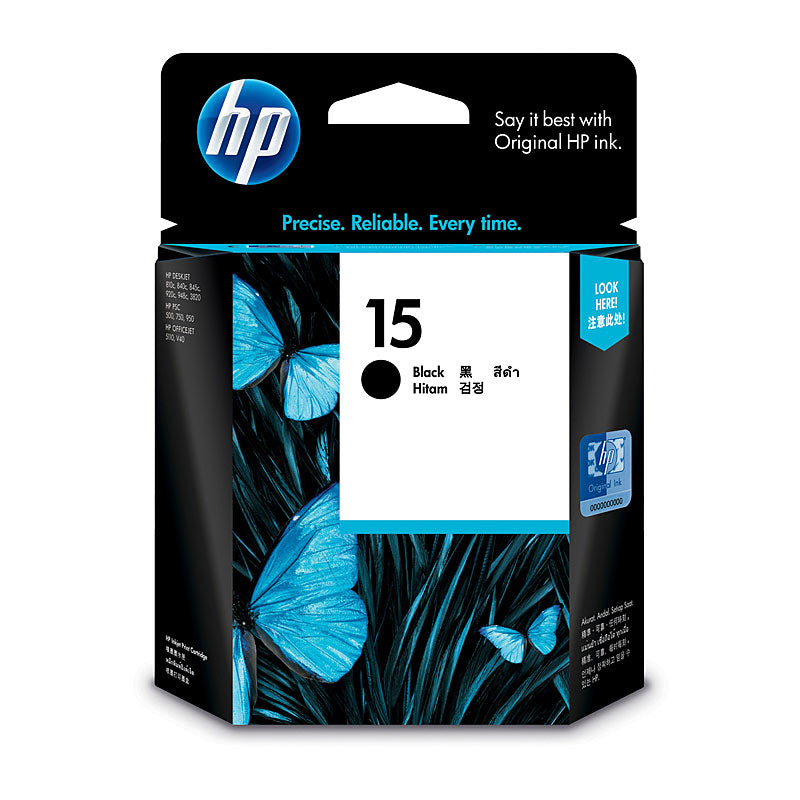 HP #15 Black Ink Cart C6615DA
