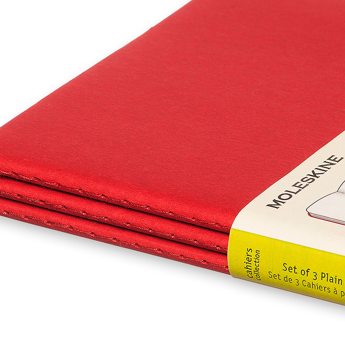 Moleskine - Cahier Notebook - Set of 3 - Plain - Large - Cranberry Red