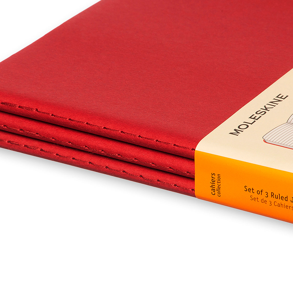 Moleskine - Cahier Notebook - Set of 3 - Ruled - Extra Large - Cranberry Red
