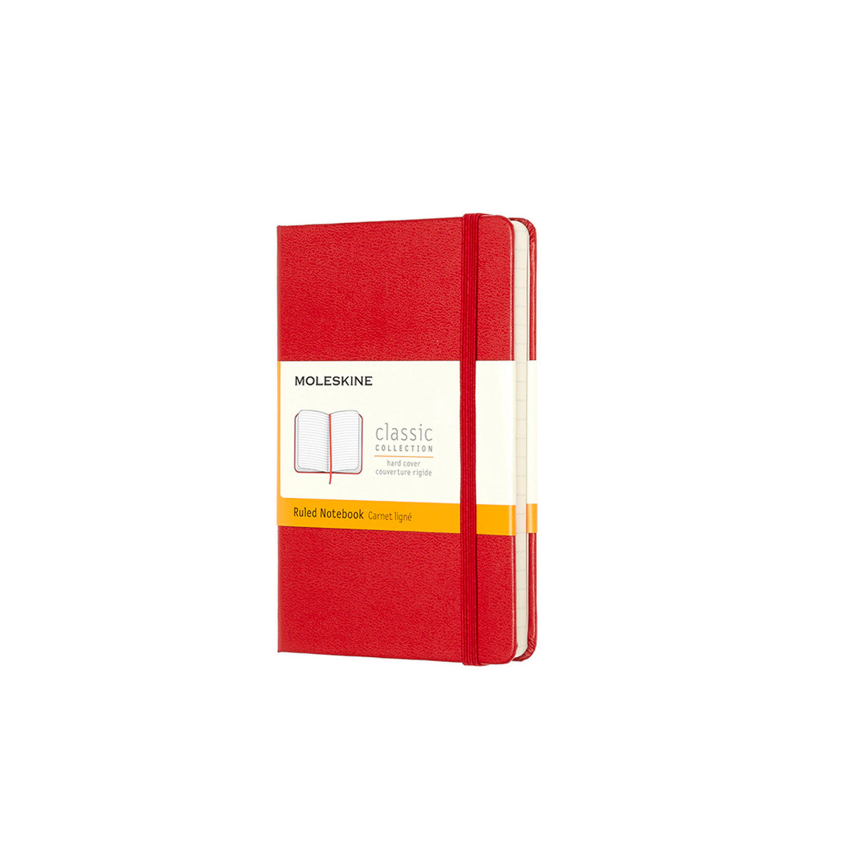Moleskine - Classic Hard Cover Notebook - Ruled - Pocket - Scarlet Red