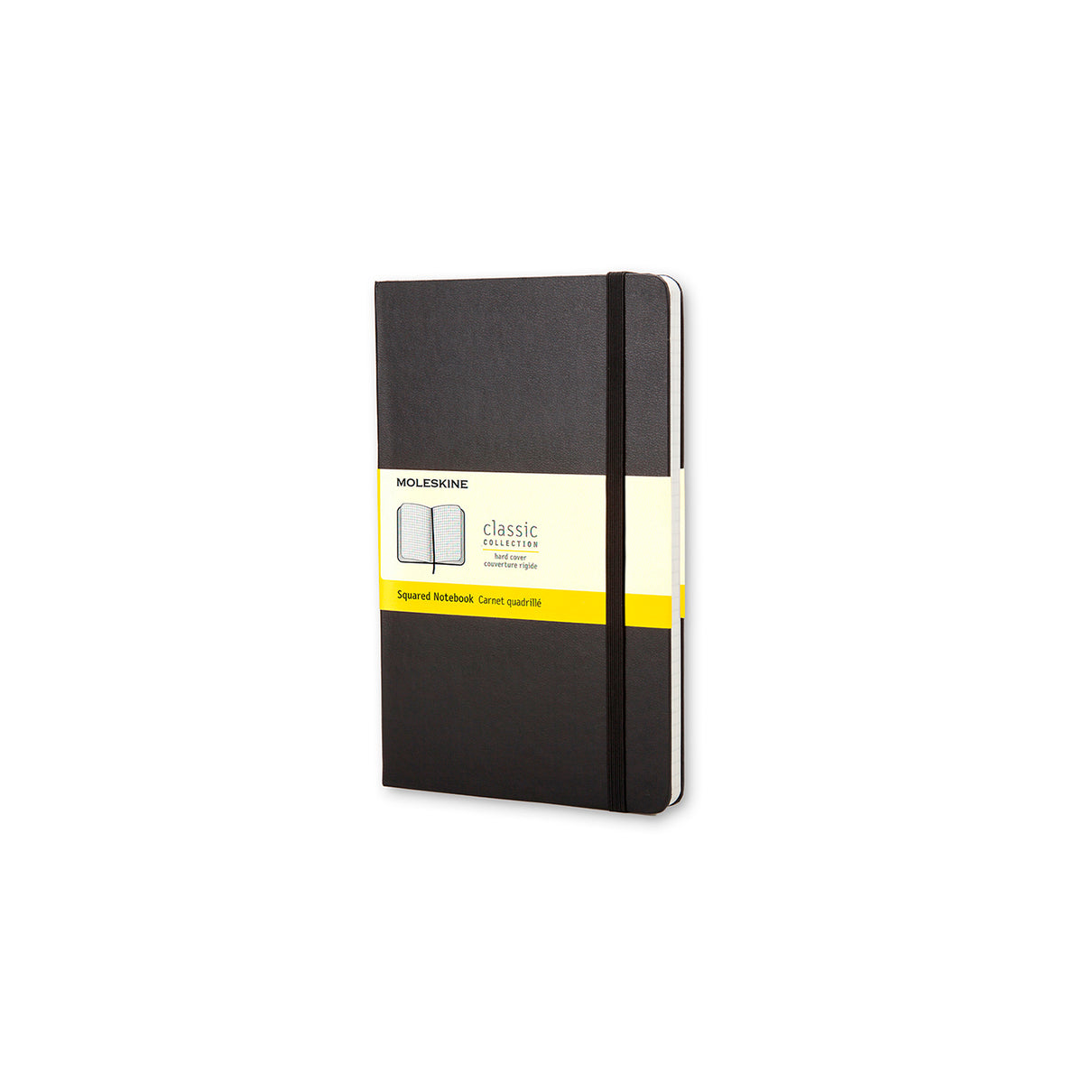Moleskine - Classic Hard Cover Notebook - Grid - Pocket - Black