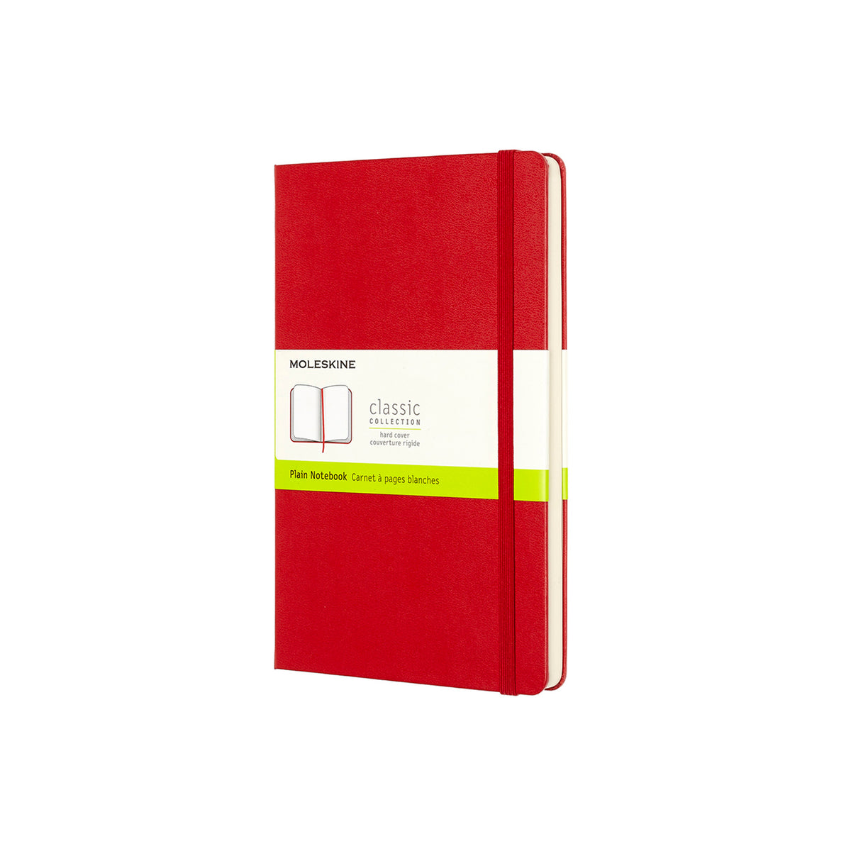 Moleskine - Classic Hard Cover Notebook - Plain - Large - Scarlet Red