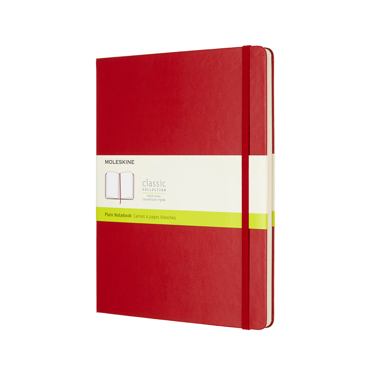 Moleskine - Classic Hard Cover Notebook - Plain - Extra Large - Scarlet Red