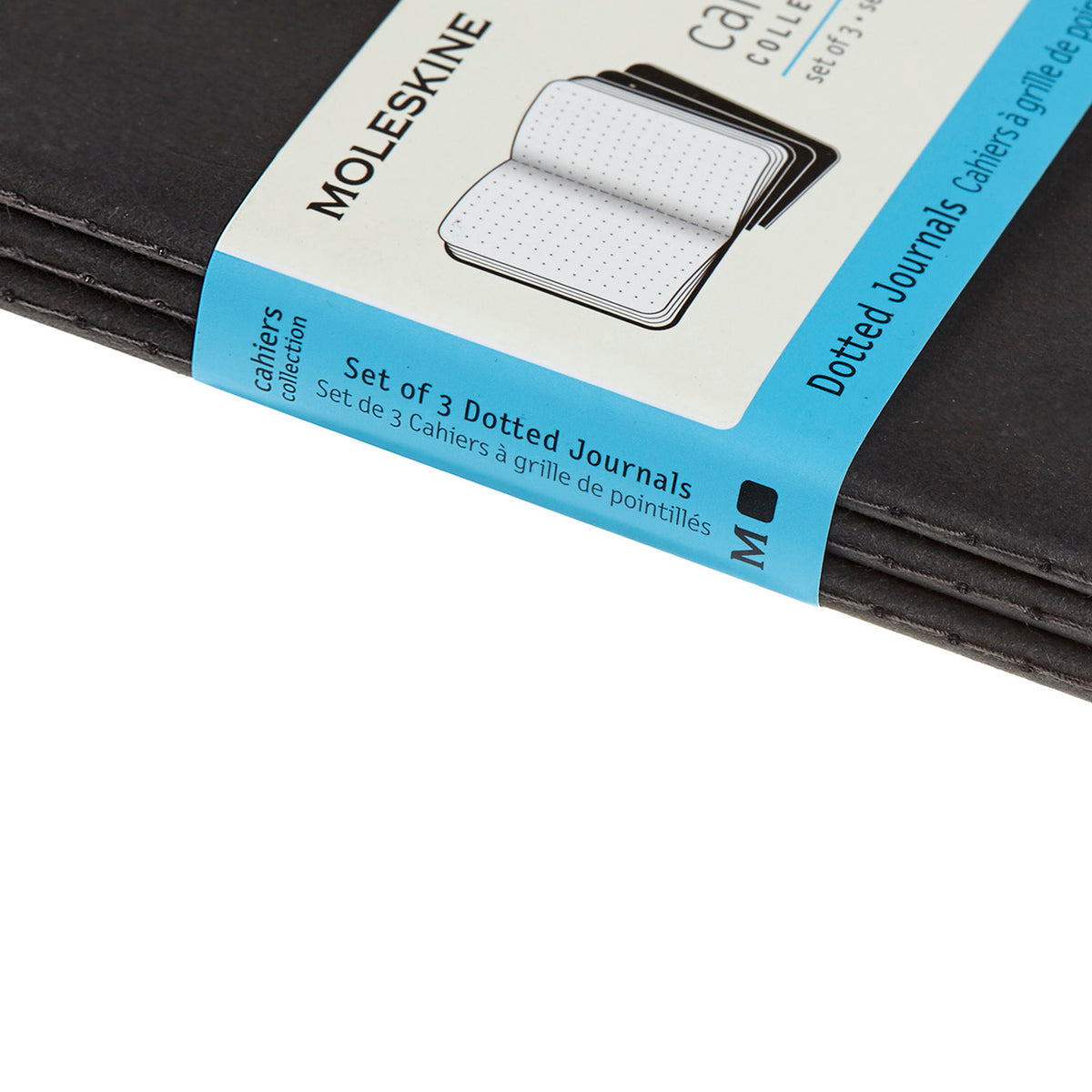 Moleskine - Cahier Notebook - Set of 3 - Dot Grid - Pocket - Black