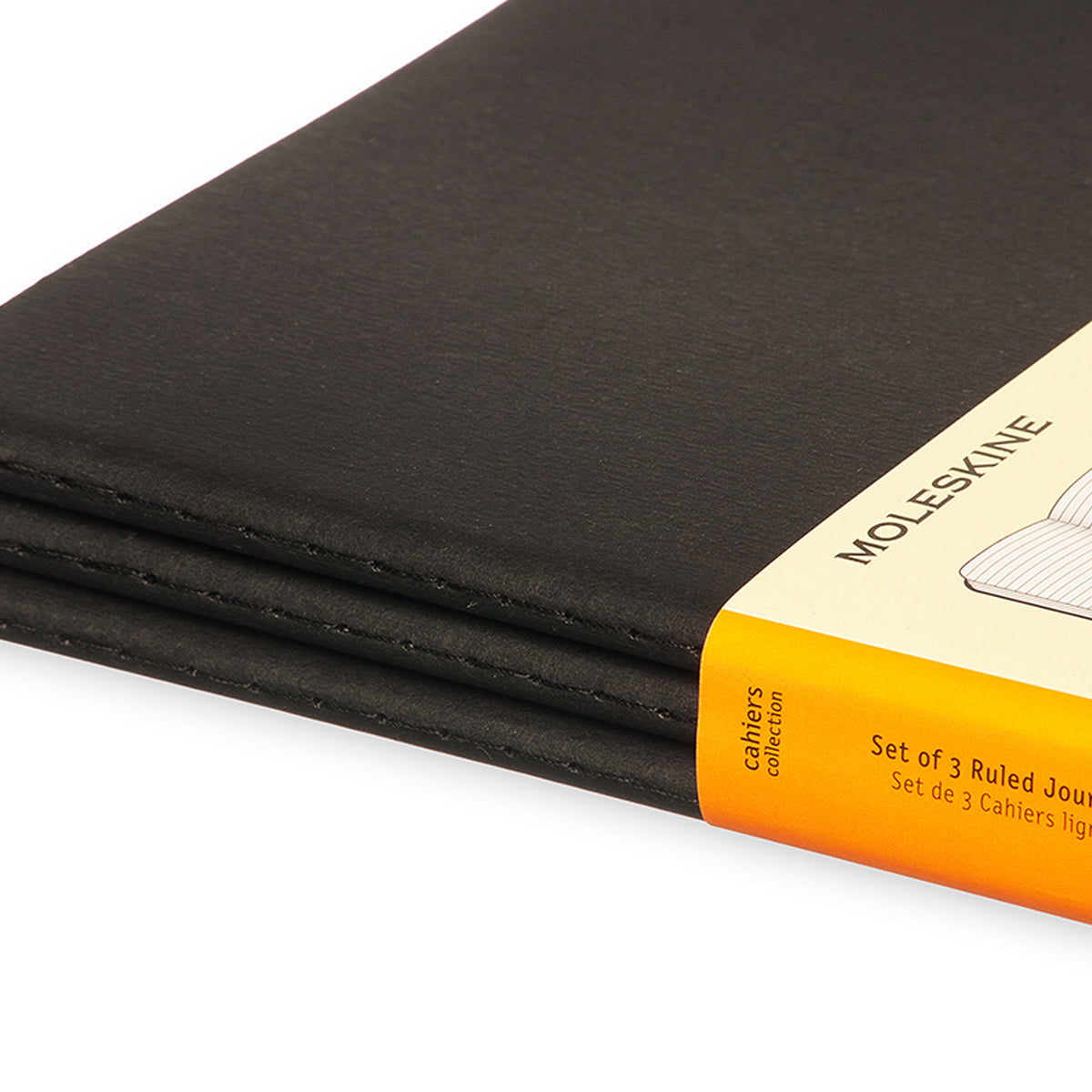 Moleskine - Cahier Notebook - Set of 3 - Ruled - Extra Large - Black