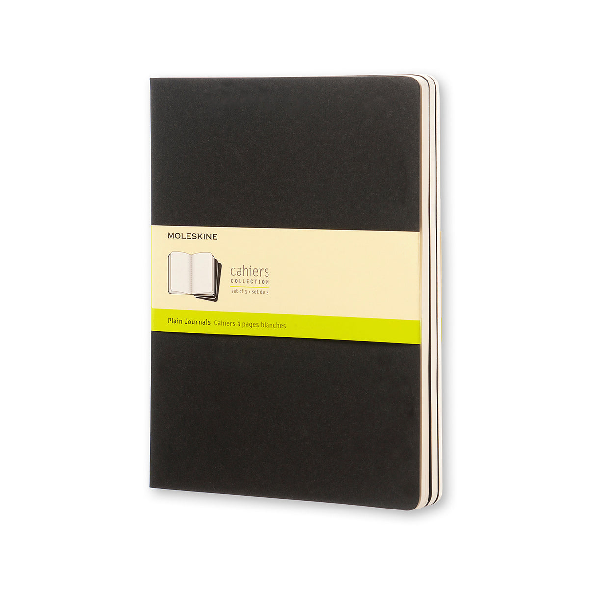 Moleskine - Cahier Notebook - Set of 3 - Plain - Extra Large - Black