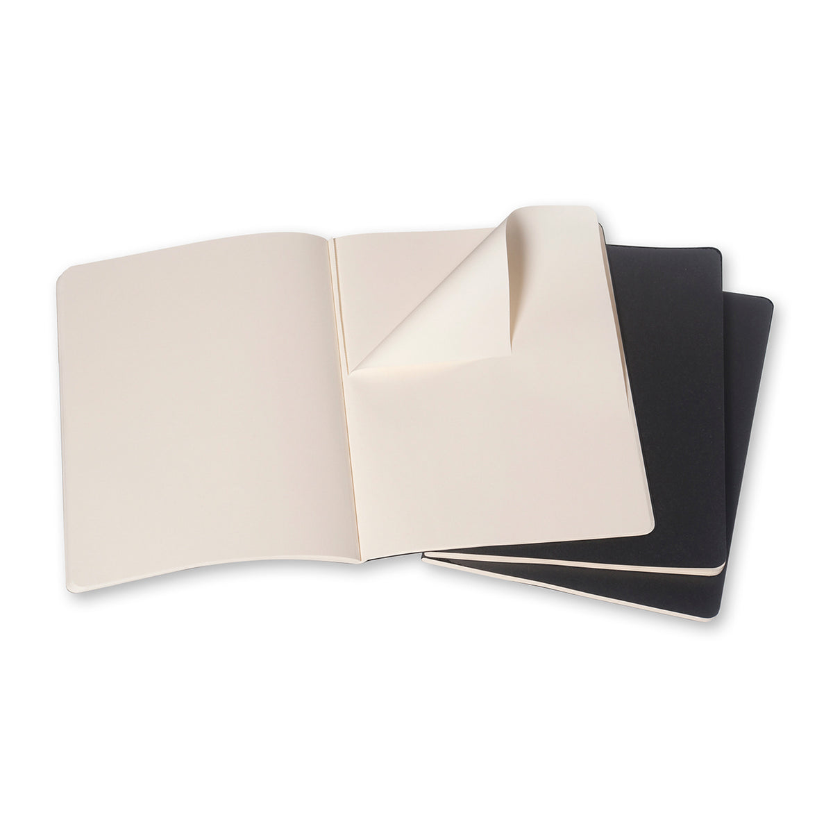 Moleskine - Cahier Notebook - Set of 3 - Plain - Extra Large - Black