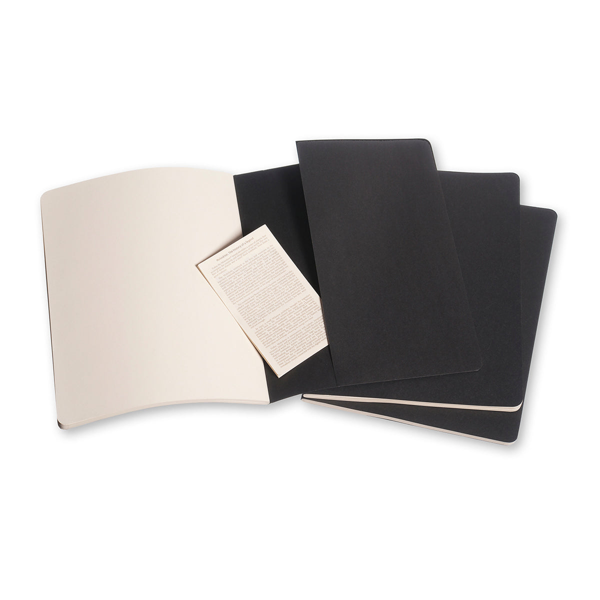 Moleskine - Cahier Notebook - Set of 3 - Plain - Extra Large - Black