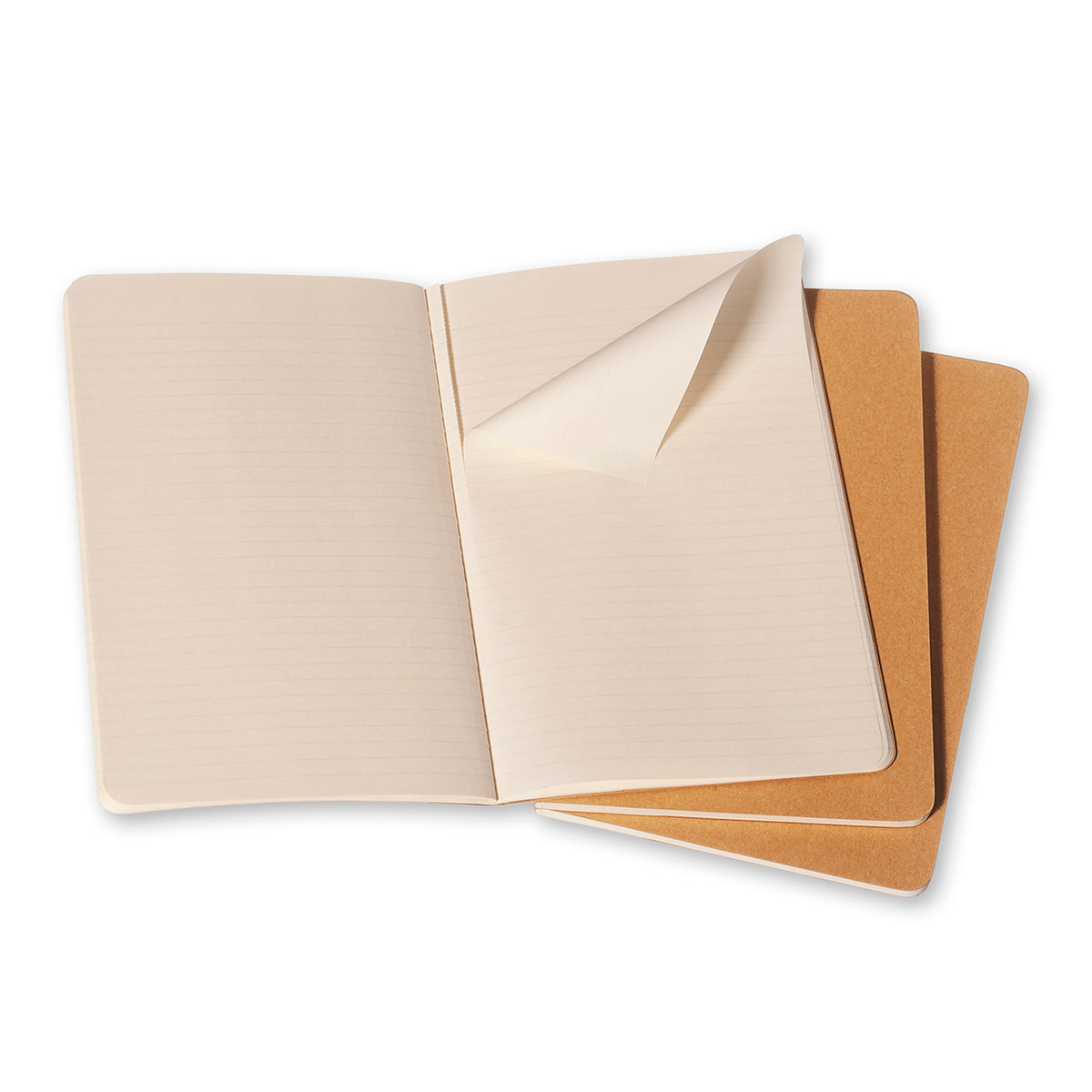 Moleskine - Cahier Notebook - Set of 3 - Ruled - Large - Kraft