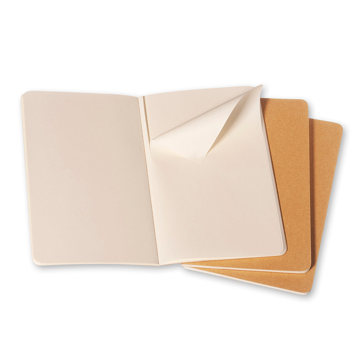 Moleskine - Cahier Notebook - Set of 3 - Plain - Large - Kraft