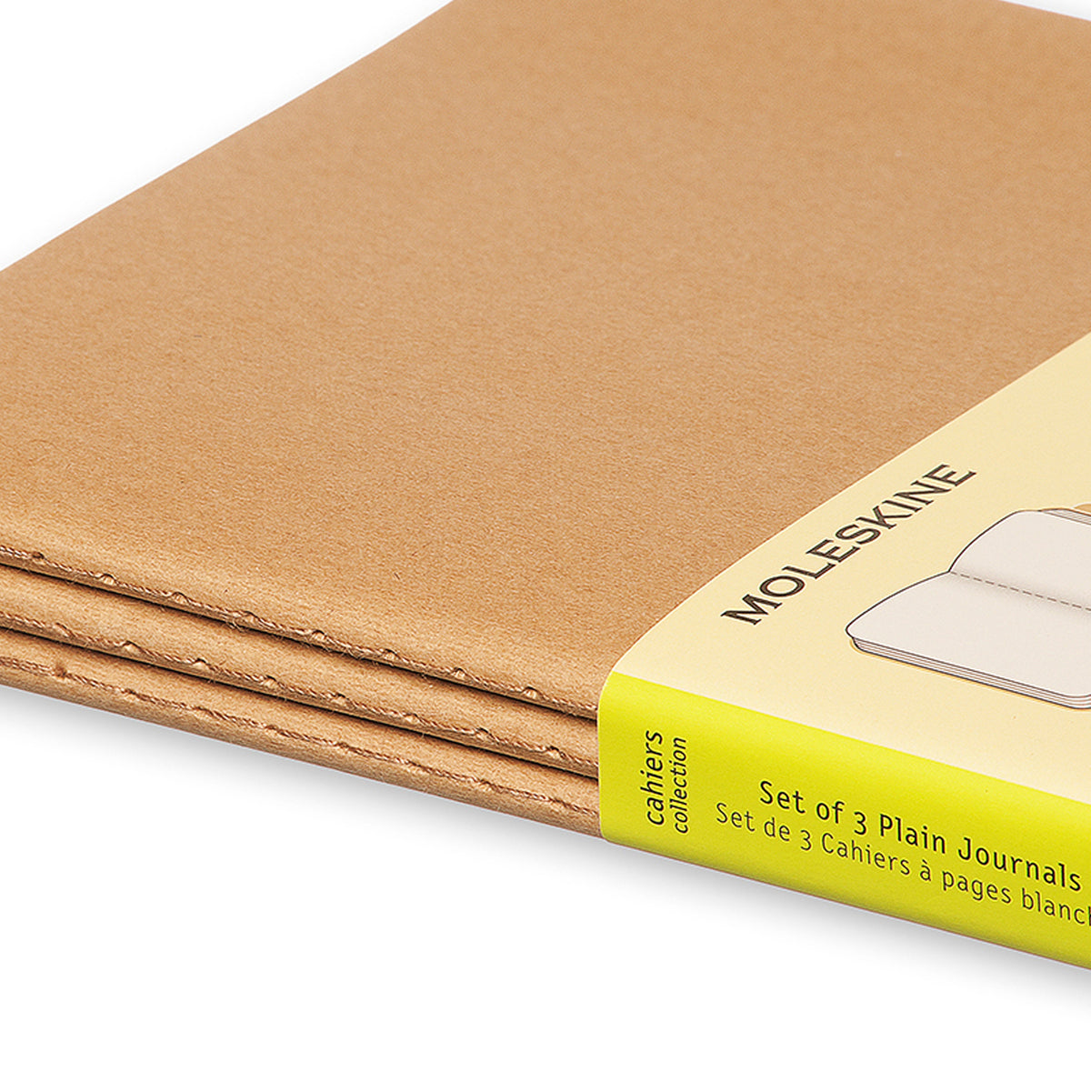 Moleskine - Cahier Notebook - Set of 3 - Plain - Large - Kraft