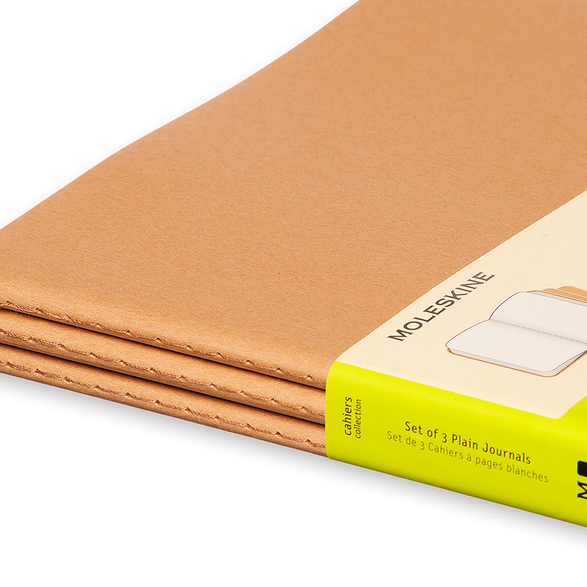 Moleskine - Cahier Notebook - Set of 3 - Plain - Extra Large - Kraft