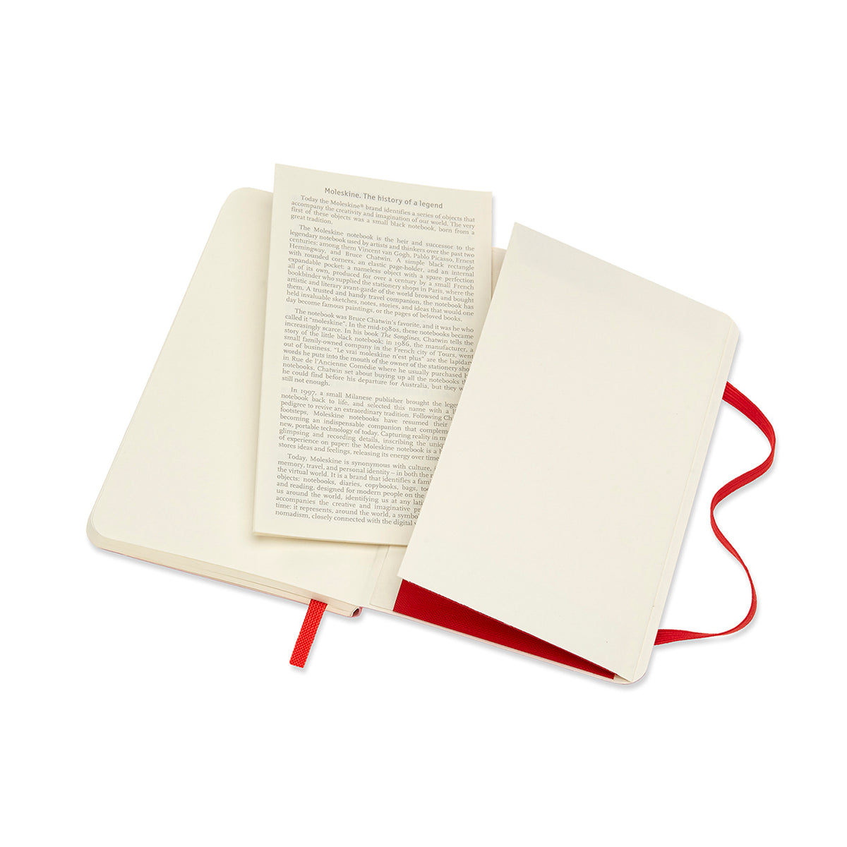 Moleskine - Classic Soft Cover Notebook - Plain - Pocket - Scarlet Red
