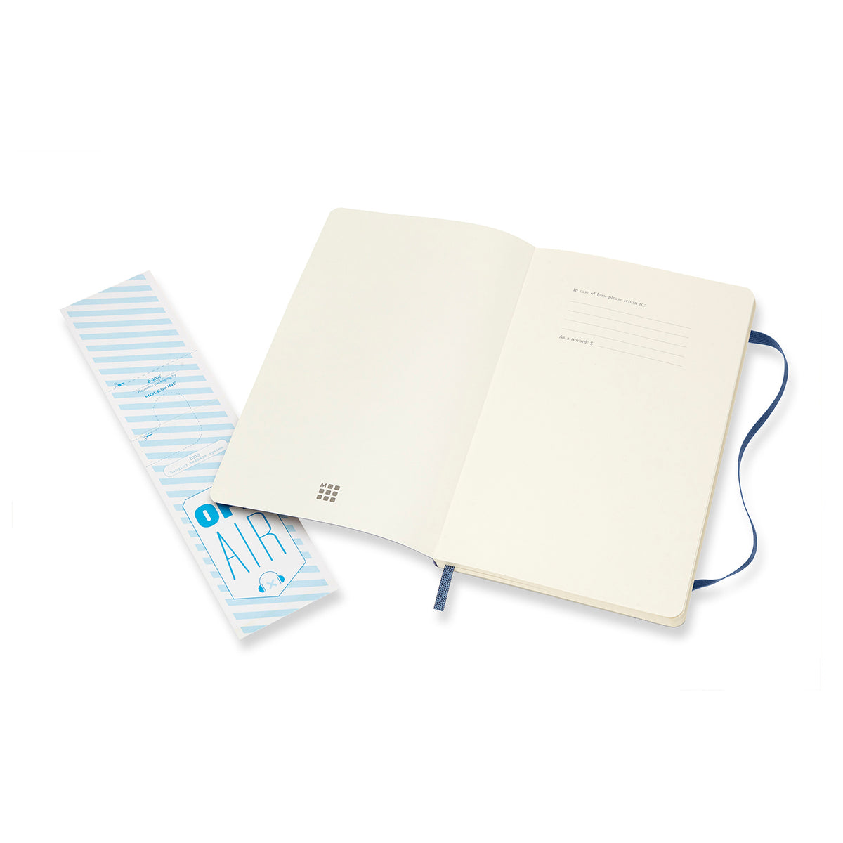 Moleskine - Classic Soft Cover Notebook - Plain - Large - Sapphire Blue