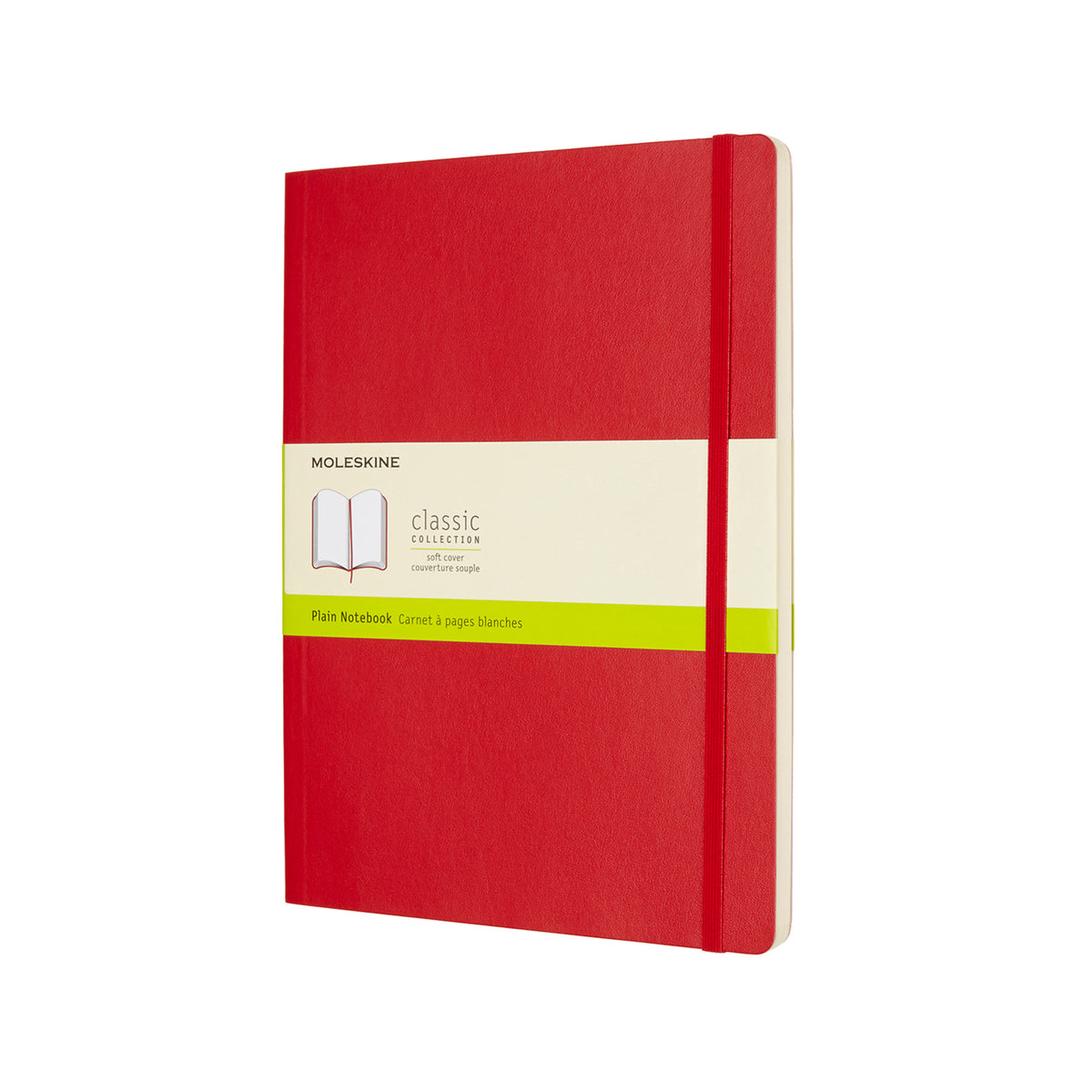 Moleskine - Classic Soft Cover Notebook - Plain - Extra Large - Scarlet Red