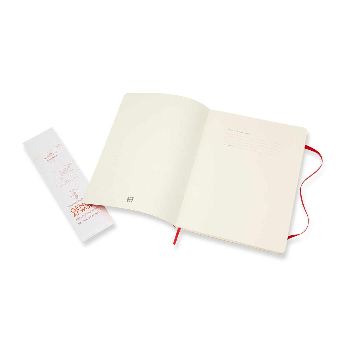 Moleskine - Classic Soft Cover Notebook - Plain - Extra Large - Scarlet Red