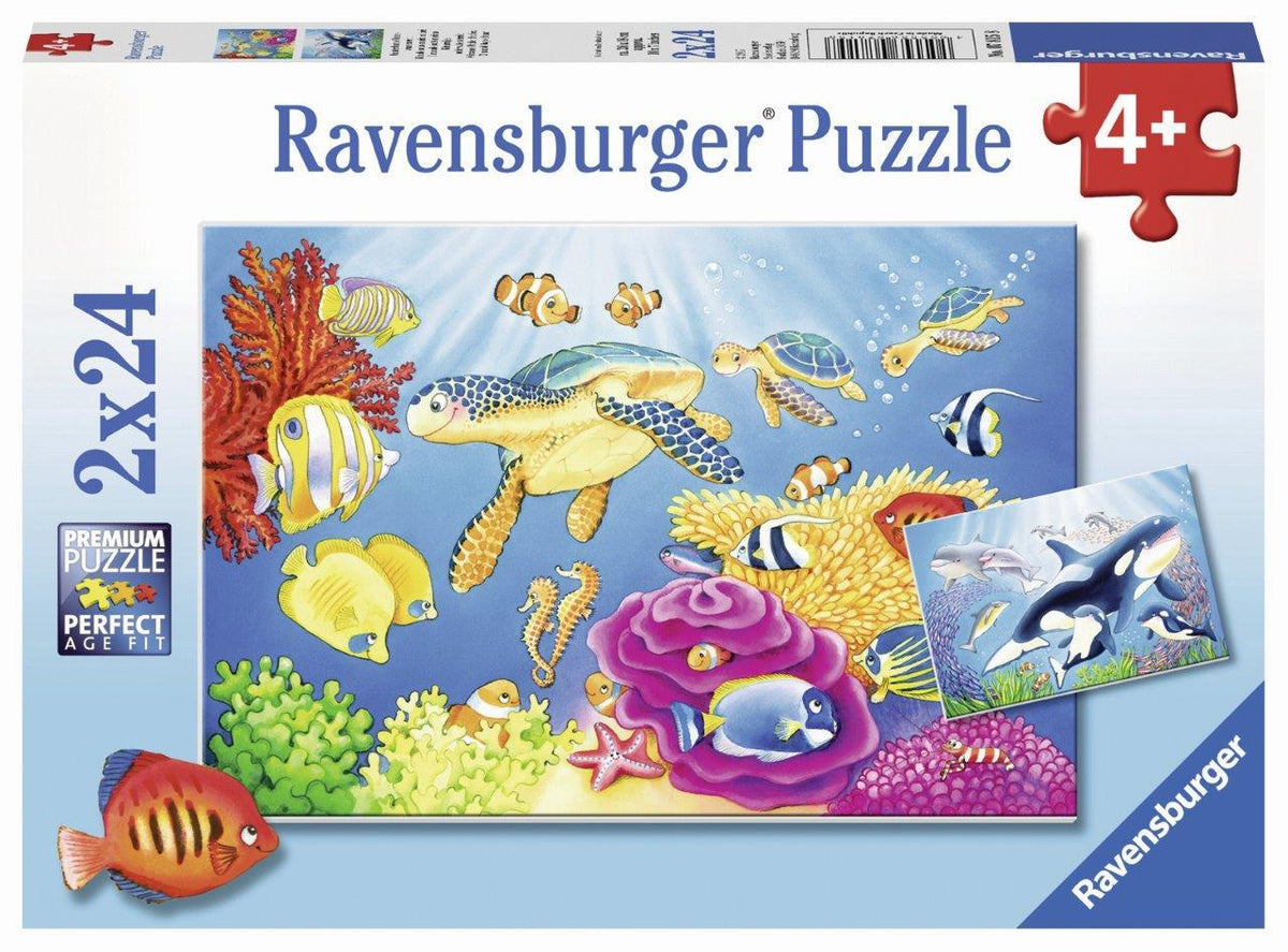Colourful Underwater World Puzzle 2X24pc (Ravensburger Puzzle)