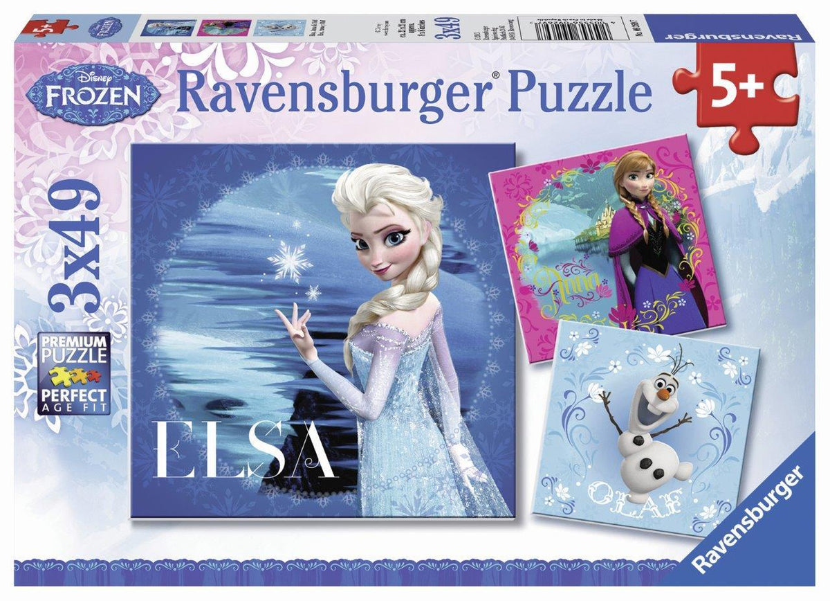 Disney Frozen Elsa Anna Olaf Puzzle 3X49 (Ravensburger Puzzle)