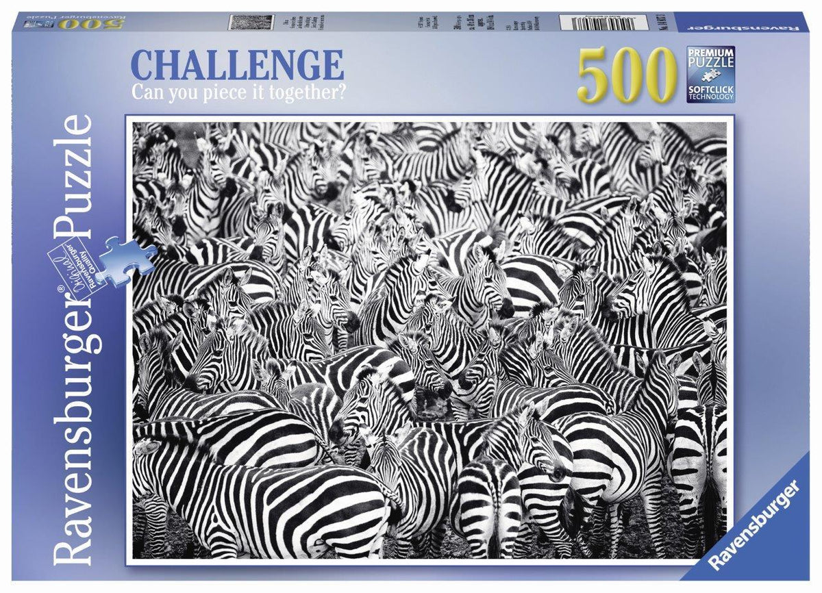 Zebra Challenge Puzzle 500pc (Ravensburger Puzzle)