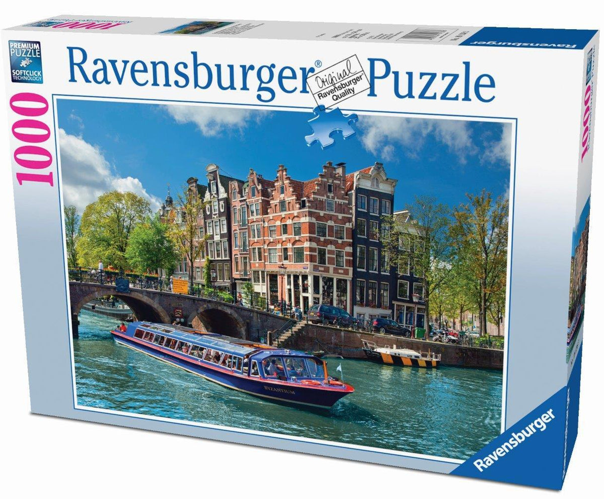 Canal Tour In Amsterdam Puzzle 1000pc (Ravensburger Puzzle)