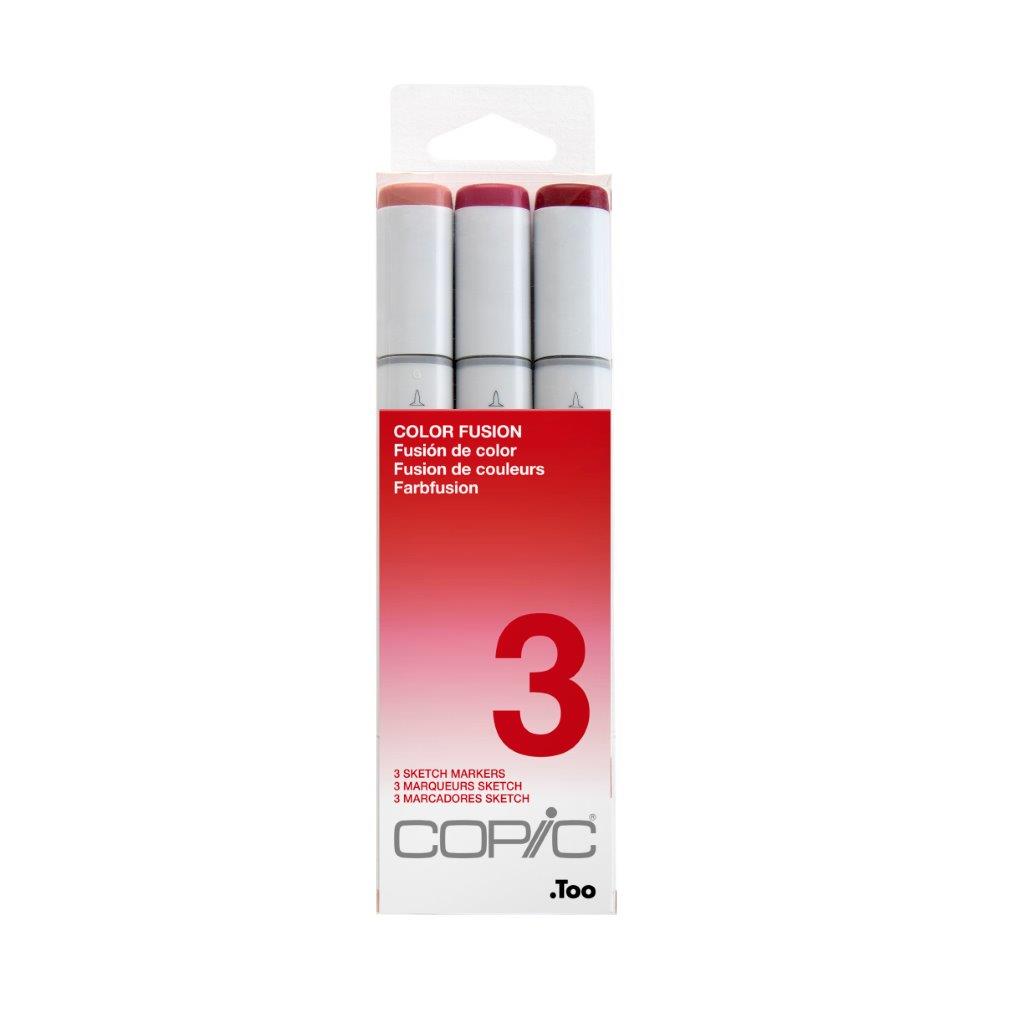 Copic Sketch Colour Fusion 3 - Red 3pc