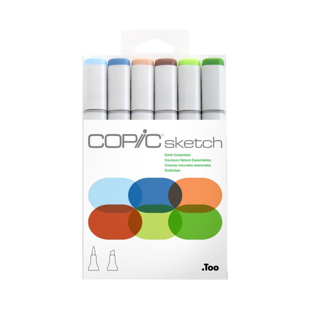 Copic Sketch 6pc set - Earth Essentials