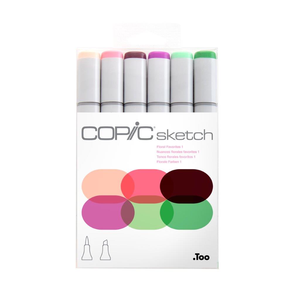 Copic Sketch 6pc set - Floral Favorites 1