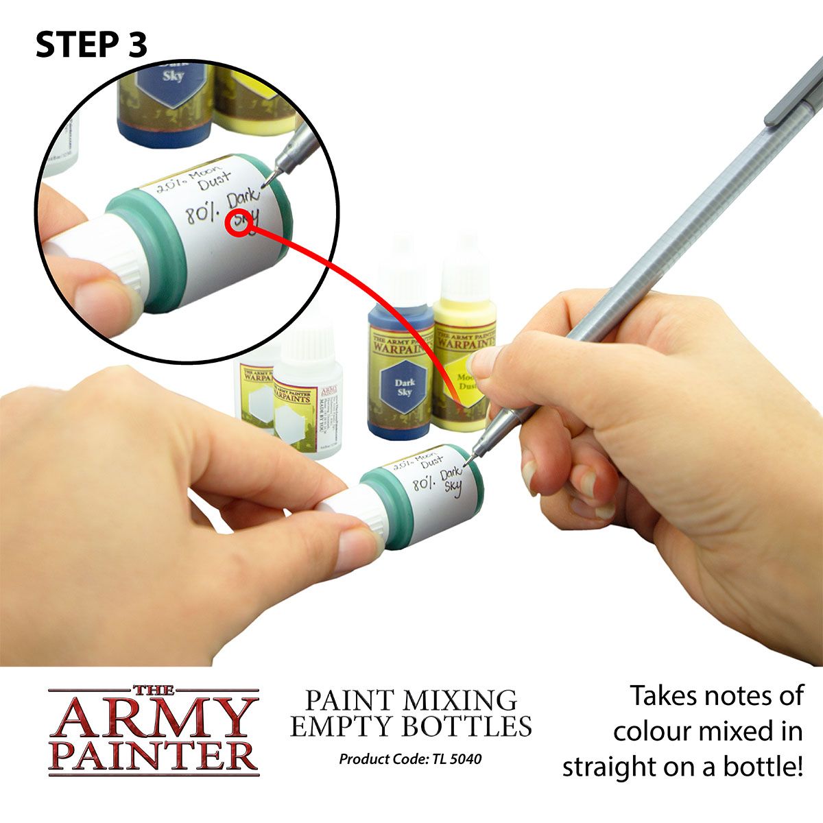 Empty Paint Mixing Bottles (The Army Painter)