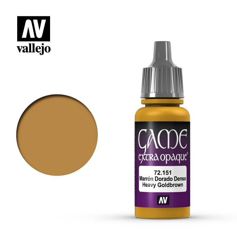 Vallejo Game Colour Extra Opaque Heavy Gold Brown 17 ml