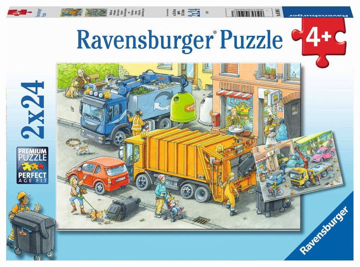 Working Trucks Puzzle 2x24pc (Ravensburger Puzzle)