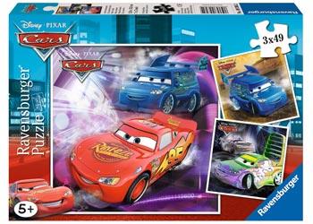 Disney Cars: On the Racetrack 3x49pc (Ravensburger Puzzle)