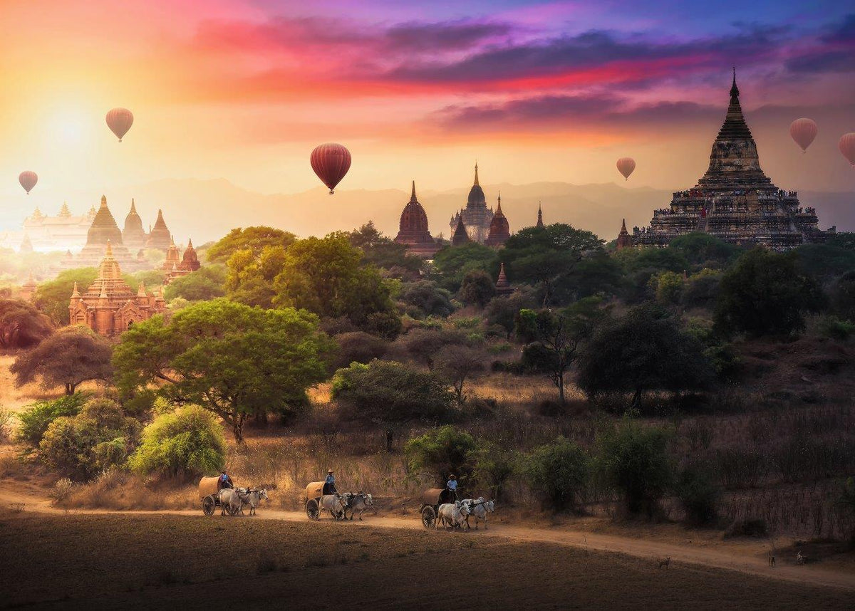 Hot Air Balloons Over Myanmar 1000pc (Ravensburger Puzzle)